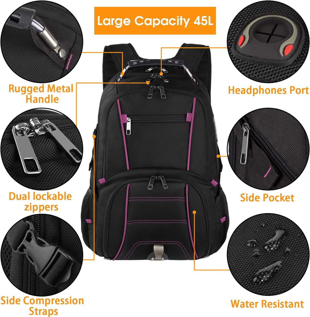 LTINVECK - Mochila extra grande, compatible con TSA, para portátil...