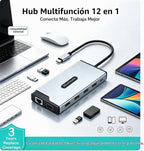Docking Station USB C Hub Multiport adaptador Triple Display