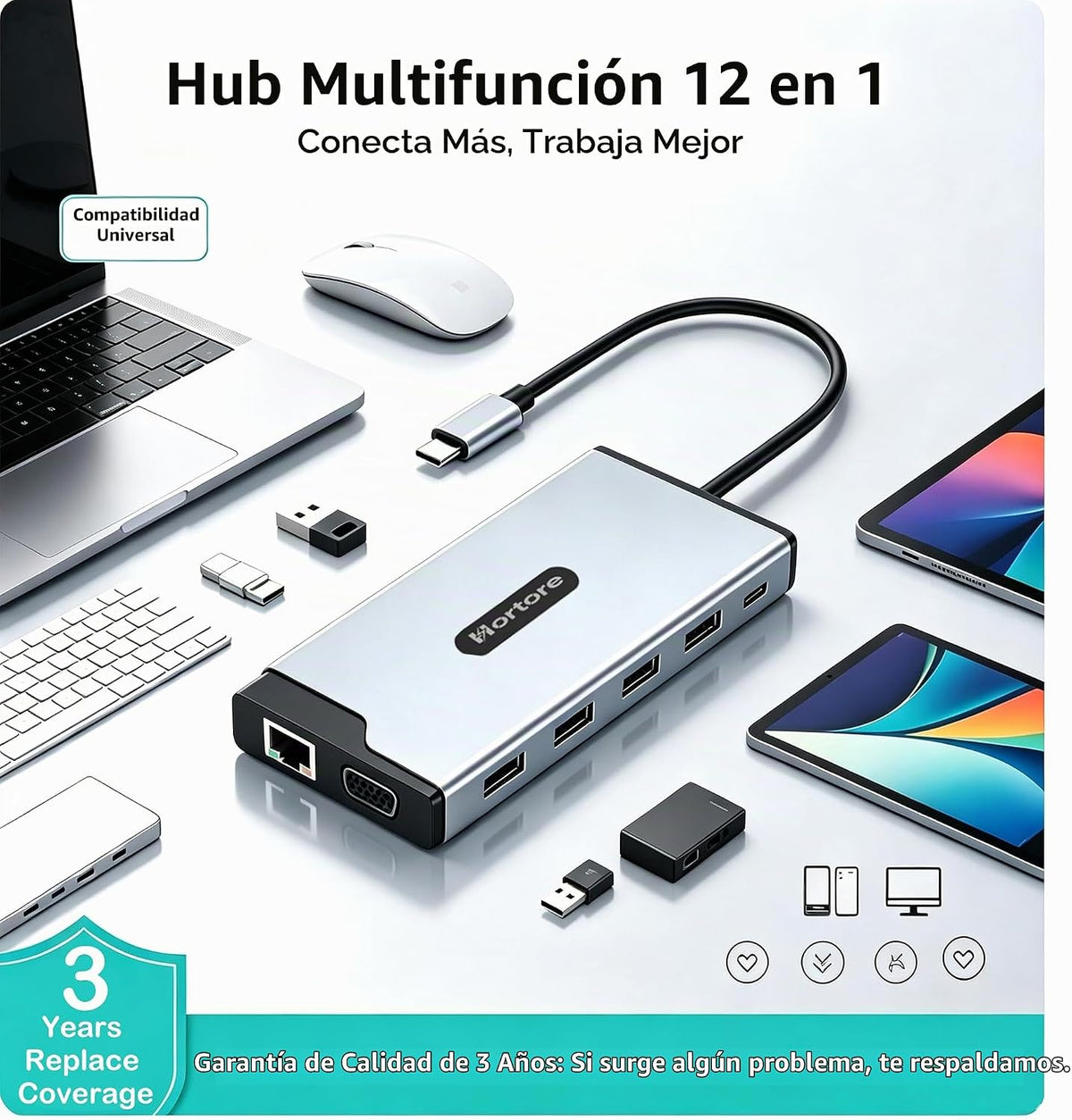 Docking Station USB C Hub Multiport adaptador Triple Display