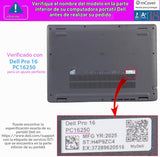 mCover Funda solo compatible con PC Dell Pro 16 PC16250 \/ PC16255...