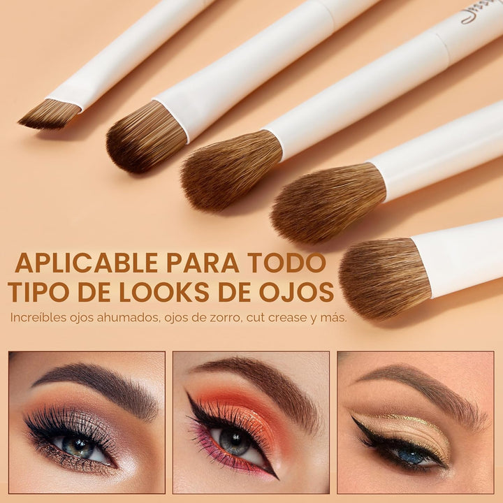 Jessup Juego de brochas de maquillaje, 14 piezas, juego de brochas...