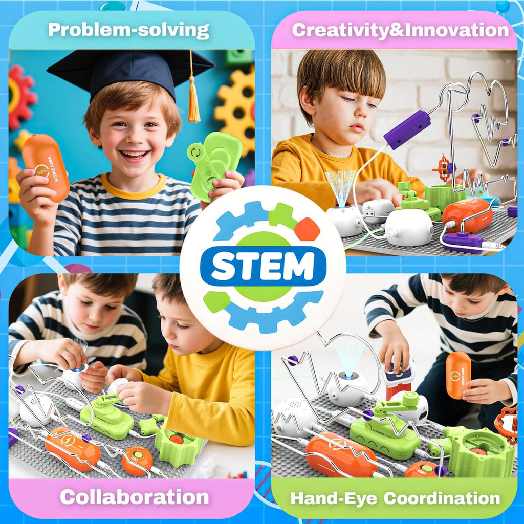 SMILESSKIDDO Kits de ciencia para niños, juguetes STEM para niños, kit de exploración electrónica, juguetes educativos STEM regalos para niños y niñas
