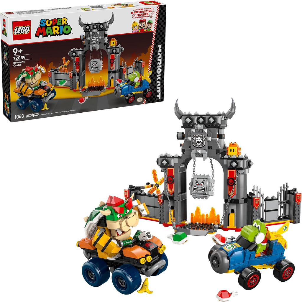 LEGO Super Mario: Mario Kart - Juguete de construcción del castillo de Bowser para niños, juego de simulación para niños y niñas, a partir de 9 años, idea de regalo de Nintendo para jugadores jóvenes, con figuras de juguete de Yoshi y Bowser - 72039