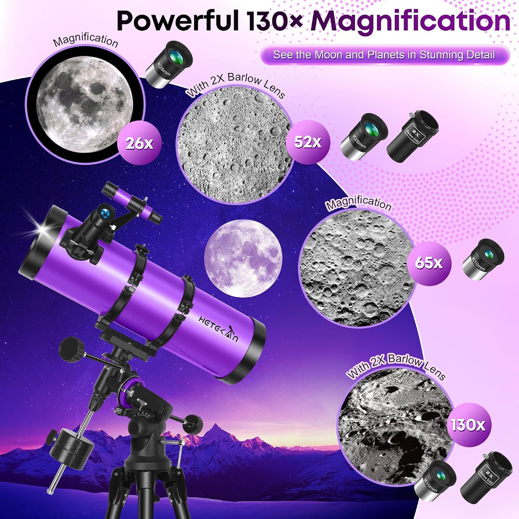 Telescopios reflectores newtonianos 150EQ para adultos con cubierta
