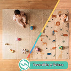 Nuby Alfombra de juego plegable reversible para bebé, 77 x 58 pulgadas, XXL