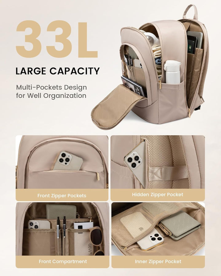 LOVEVOOK - Mochila para computadora portátil para mujer, bolso moch...