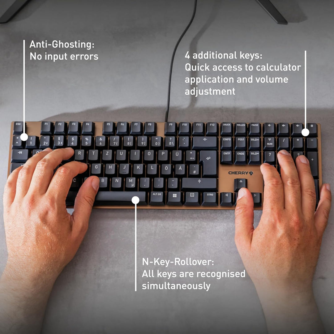 Teclado mecánico Cherry KC 200 MX para oficina con nuevos interrupt...