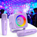 Máquina de karaoke para niños, regalos de micrófono para niñas de 3 a 12 años o más, juguete de regalo de cumpleaños con luces LED de discoteca para fiesta familiar en casa, altavoz portátil de