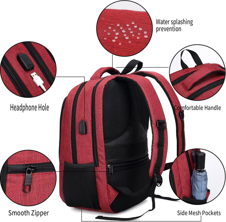 Monsdle Mochila de viaje para laptop, mochilas antirrobo con puerto...