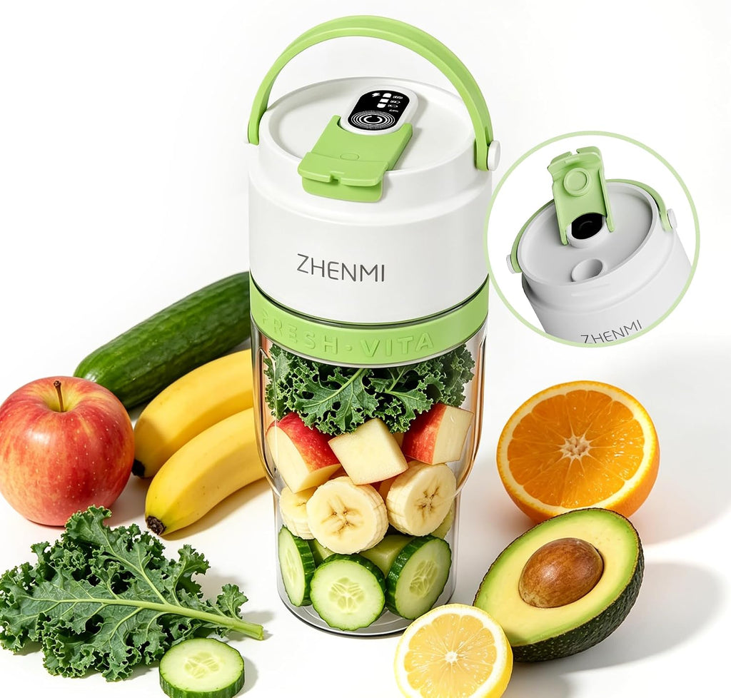 J27 Licuadora personal portátil inalámbrica sin BPA – Licuadora trituradora de hielo de 24 onzas para batidos y batidos, diseño ligero y compacto con aspecto moderno, fácil de limpiar, apto