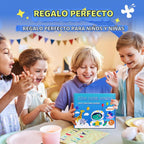 Bombas de baño para niños con juguete sorpresa en el interior, paquete de 42 bombas de baño para niños con 34 juguetes que brillan en la oscuridad y 8 juguetes de animales marinos en el interior, burbujas orgánicas para niños y niñas.