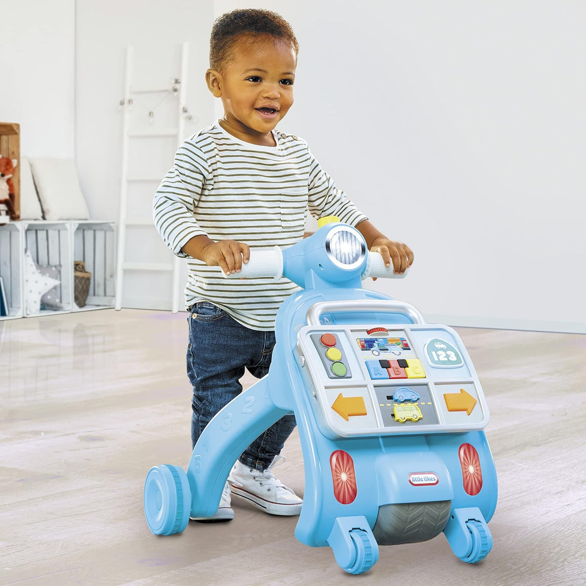 Little Tikes Aprender y jugar caminante de actividades de carril de aprendizaje, sentado a pie, caminar, sonidos, aprendizaje, efectos de sonido, regalo y juguete de viaje para bebés, bebés, niñas y niños mayores de 9 meses