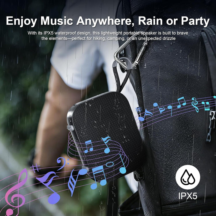 KASOHQEE Altavoz Bluetooth portátil con luces RGB, altavoz inalámbr...