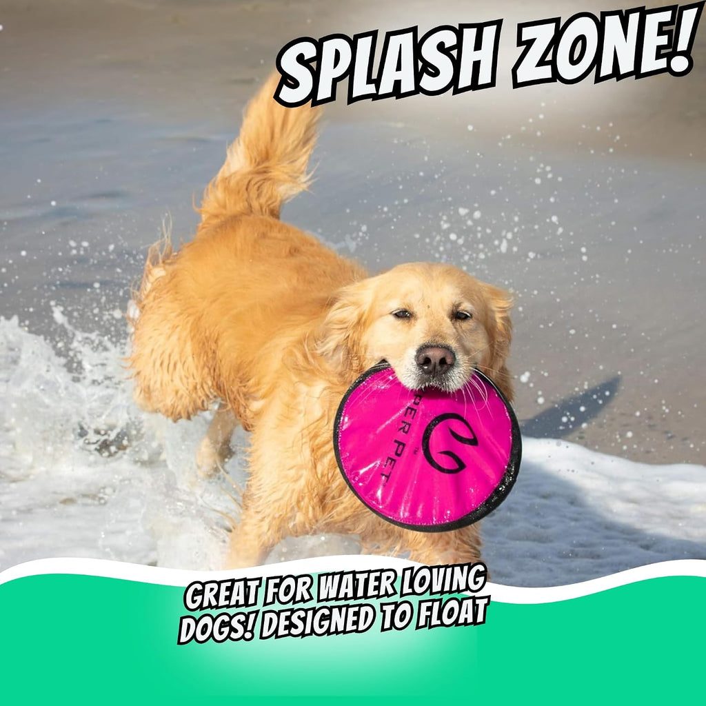 Hyper Pet Flippy Flopper Flying Disc - Juguete suave para perros de 9"