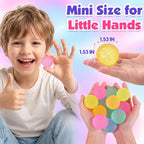 24 Pack de Pelotas Antiestrés Mini para Niños: 1.53'' Juguetes Fidget Esponjosos en Lote