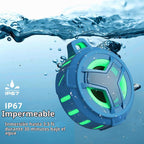 EBODA Altavoz impermeable Bluetooth para ducha, IPX7, flotante, portátil, inalámbrico, pequeños altavoces con luz, tiempo de reproducción de 24 horas para playa, piscina, accesorios de kayak, regalos