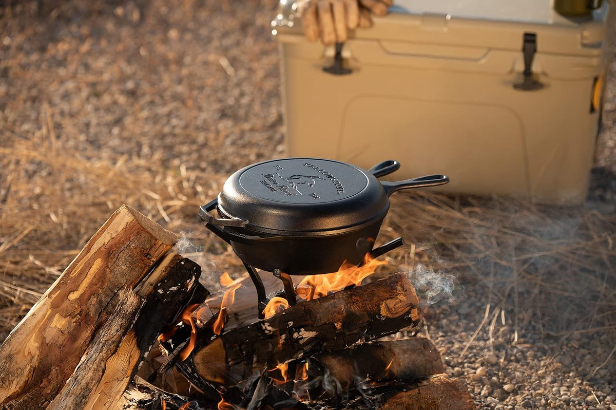 Lodge Yellowstone - Cocina combinada 2 en 1 de hierro fundido