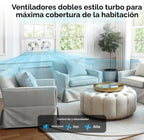 Comfort Zone - Ventilador reversible de ventana doble con 3 velocid...