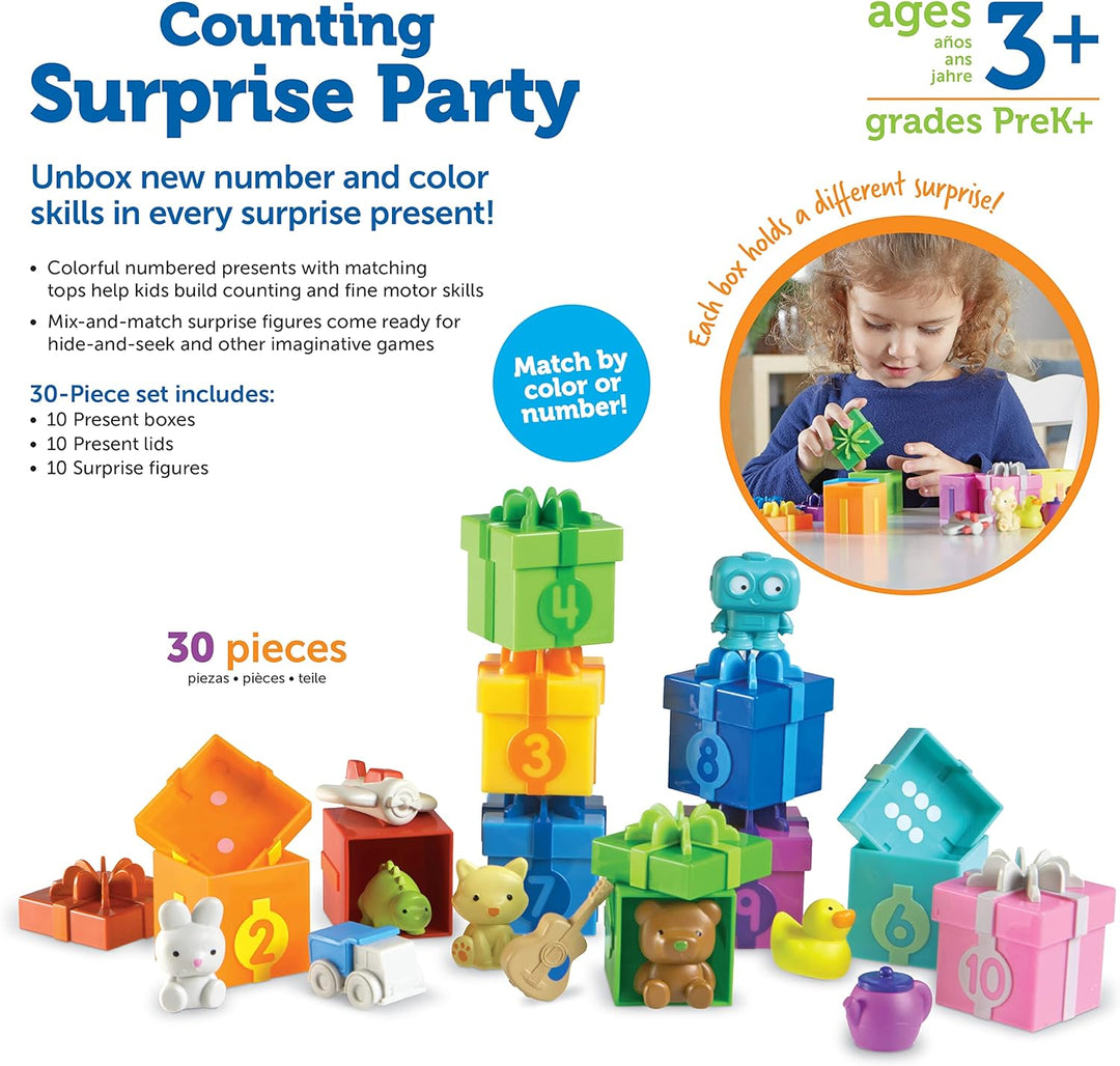 Learning Resources Fiesta Sorpresa de Contar - Juguetes Montessori...