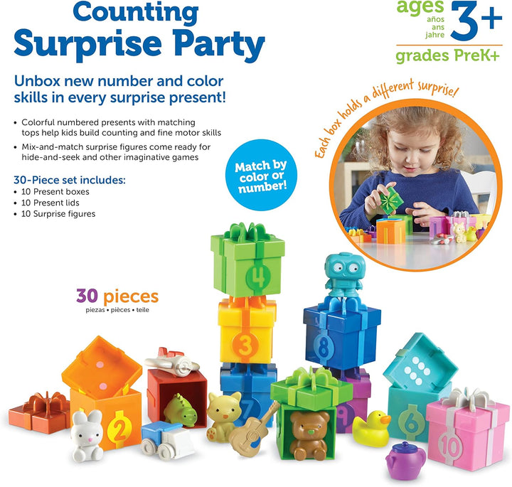 Learning Resources Fiesta Sorpresa de Contar - Juguetes Montessori...