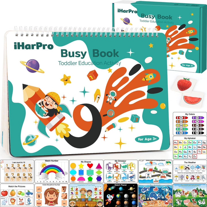 Libro de actividades para niños pequeños, juguetes Montessori para...
