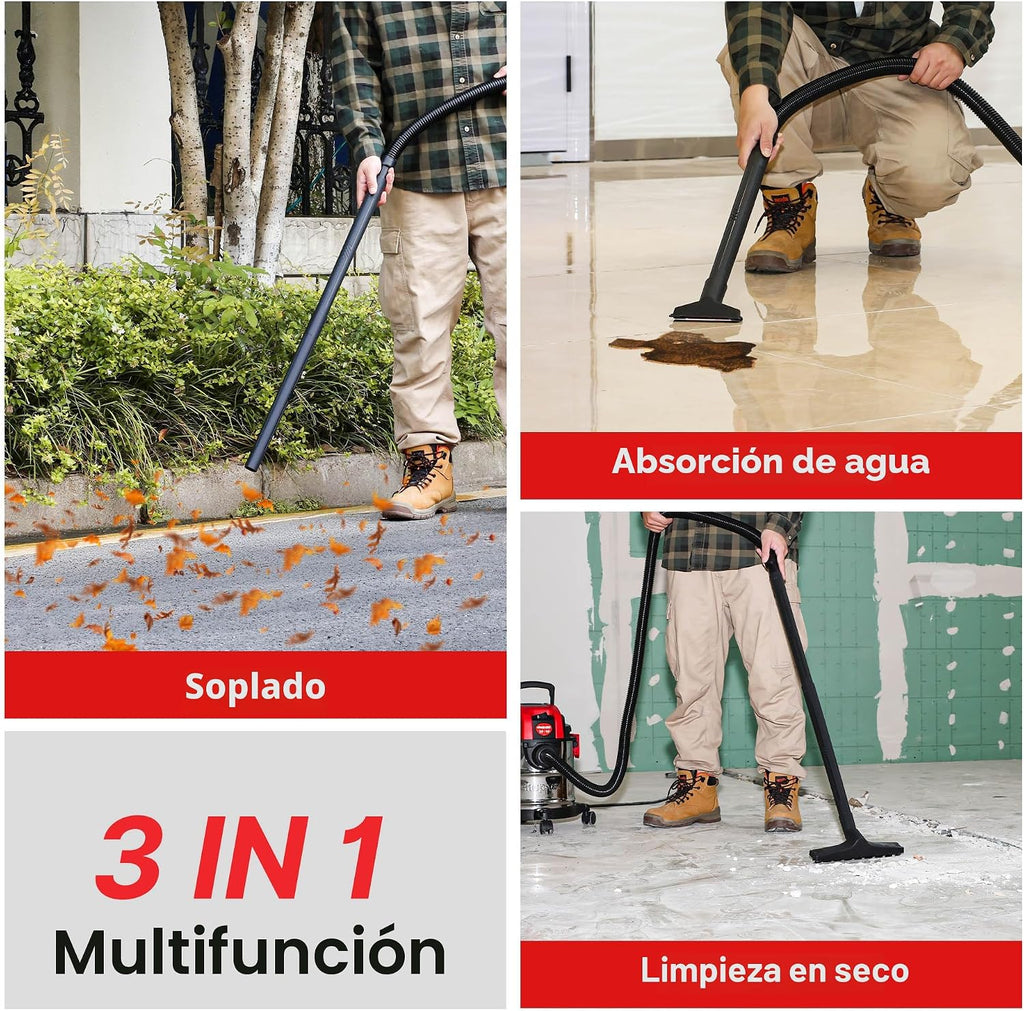 Shop-Vac Aspiradora húmeda/seca HP de 3 galones y 4.0 pico con función de