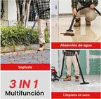 Shop-Vac Aspiradora húmeda/seca HP de 3 galones y 4.0 pico con función de