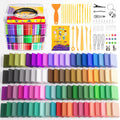 Kit de arcilla polimérica de 82 colores, arcilla para hornear al