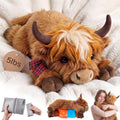 Mewaii Animales de peluche con peso, de vaca de las tierras altas