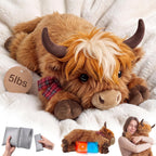 Mewaii Animales de peluche con peso, de vaca de las tierras altas