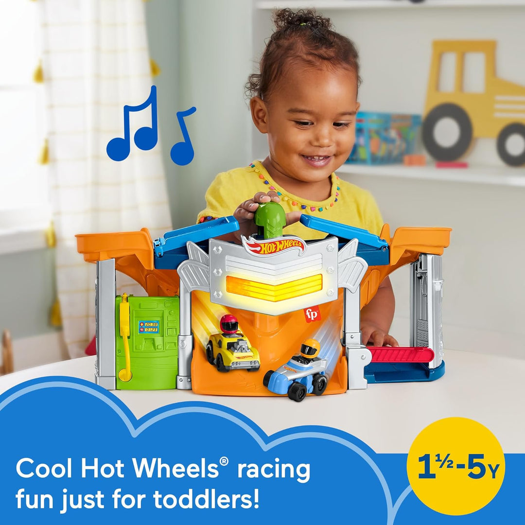 Fisher-Price Little People Hot Wheels - Juego de carreras