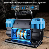 Uharbour Compresor de aire todoterreno de 12V de doble compresor co...