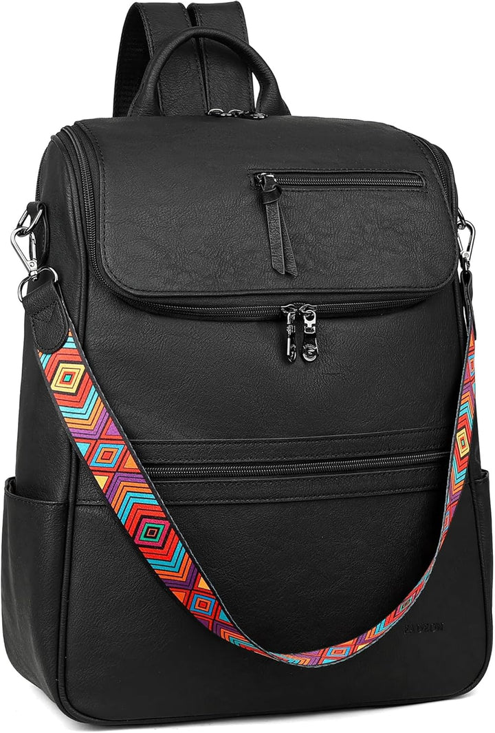 FADEON Mochila para computadora portátil para mujer, mochila de via...
