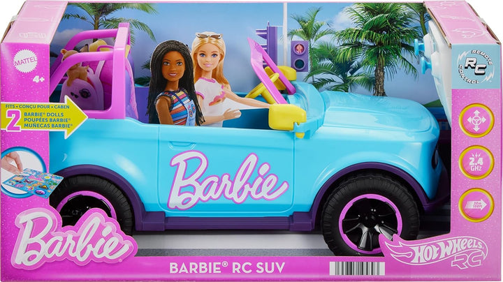 Barbie Hot Wheels RC SUV vehículo rosa con control remoto