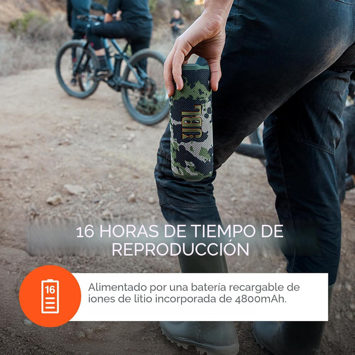 JBL Flip 7 (negro) + paquete con funda protectora rígida divvi! (ne...