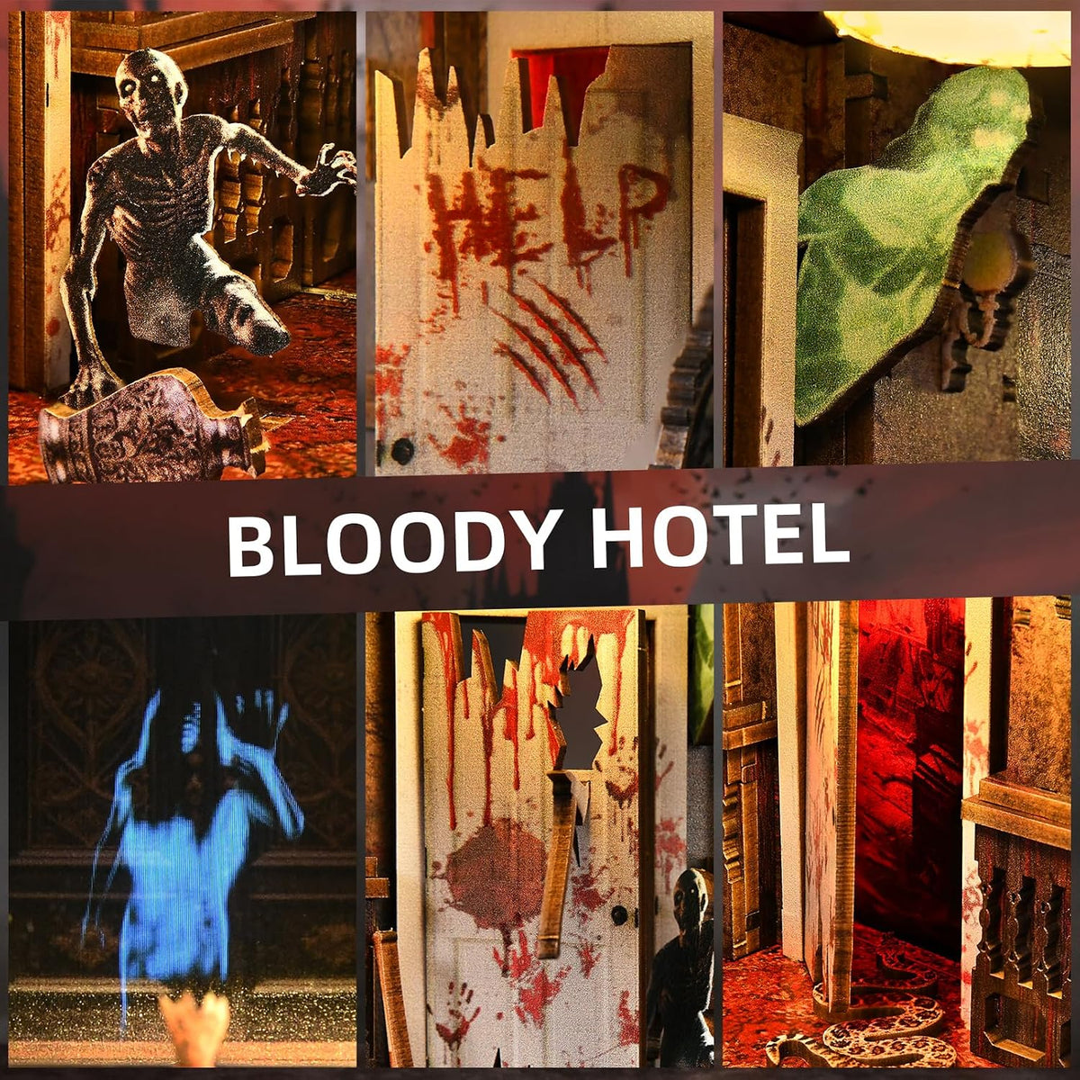 Kit de Rincón de Libros, Kits de Rincón de Libros para Adultos DIY Construcción de Modelo Booknook, Rompecabezas de Madera 3D DIY Soporte para Libros Booknook Inserto de Estantería Kit de Casa