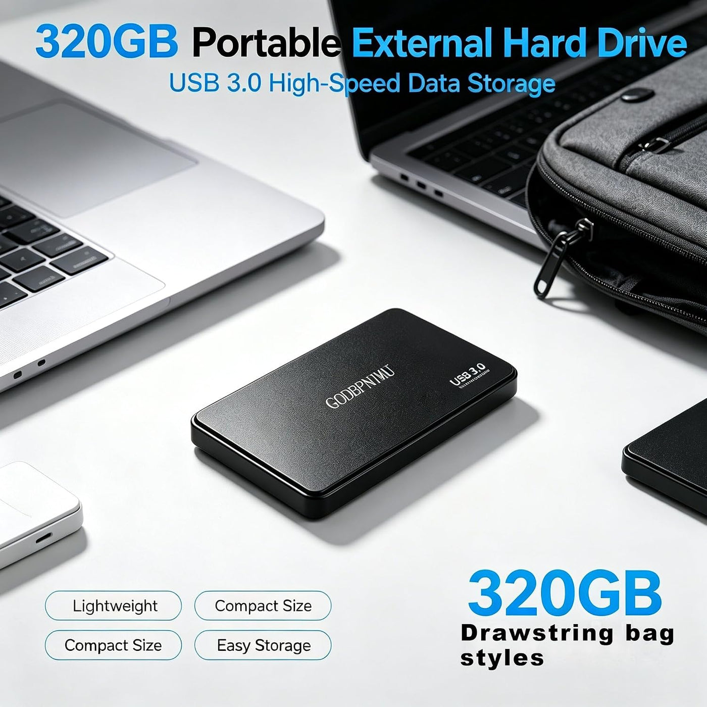 GODBPNYMU Disco duro externo portátil de 500 GB \u2013 HDD USB 3.0...