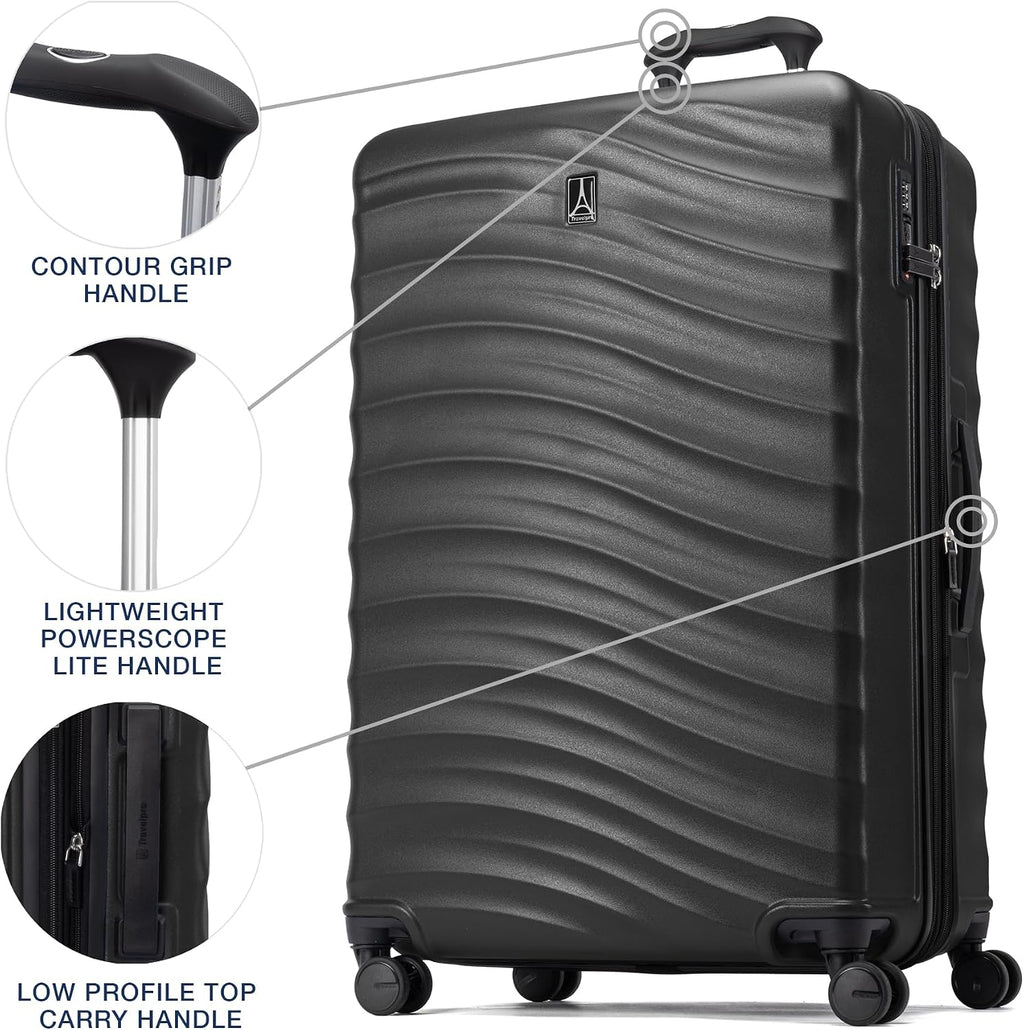 Travelpro Maxlite Air V2 Maleta de carcasa rígida expandible, Negro