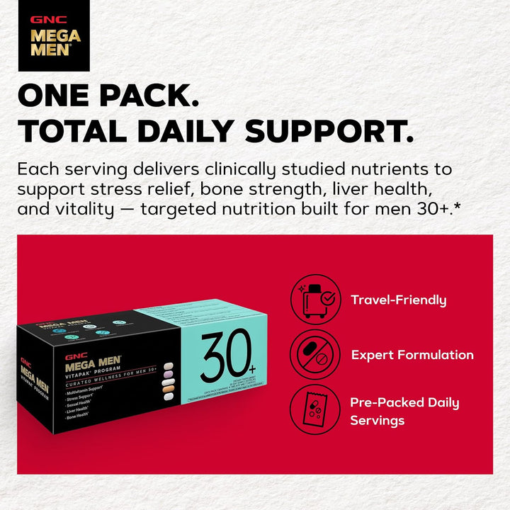 GNC Programa Vitapak para hombres 30+ | Multivitaminas y minerales...