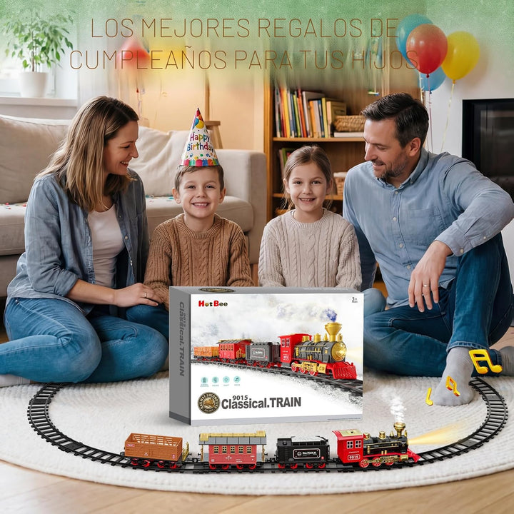 Hot Bee Juego de tren \u2013 Juguetes de tren para niños con humo,...