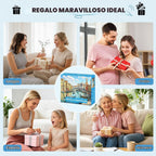 Paquete de 4 rompecabezas de 500 piezas para adultos, rompecabezas de 500 piezas de Italia Cinque Terre Amalfi Coast para adultos, 500 piezas, Torre Eiffel de París, puente de Venecia, Rialto