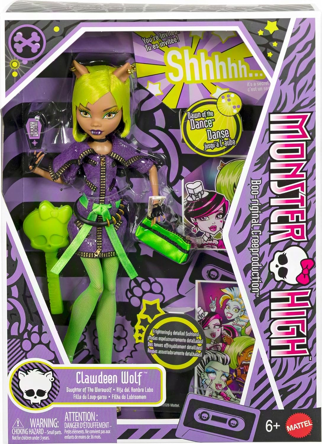 Monster High Muñeca de reproducción Dawn of the Dance Clawdeen Wolf