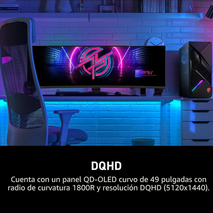 MSI MPG 491CQPX QD-OLED Monitor de computadora QD-OLED de 49 pulgad...