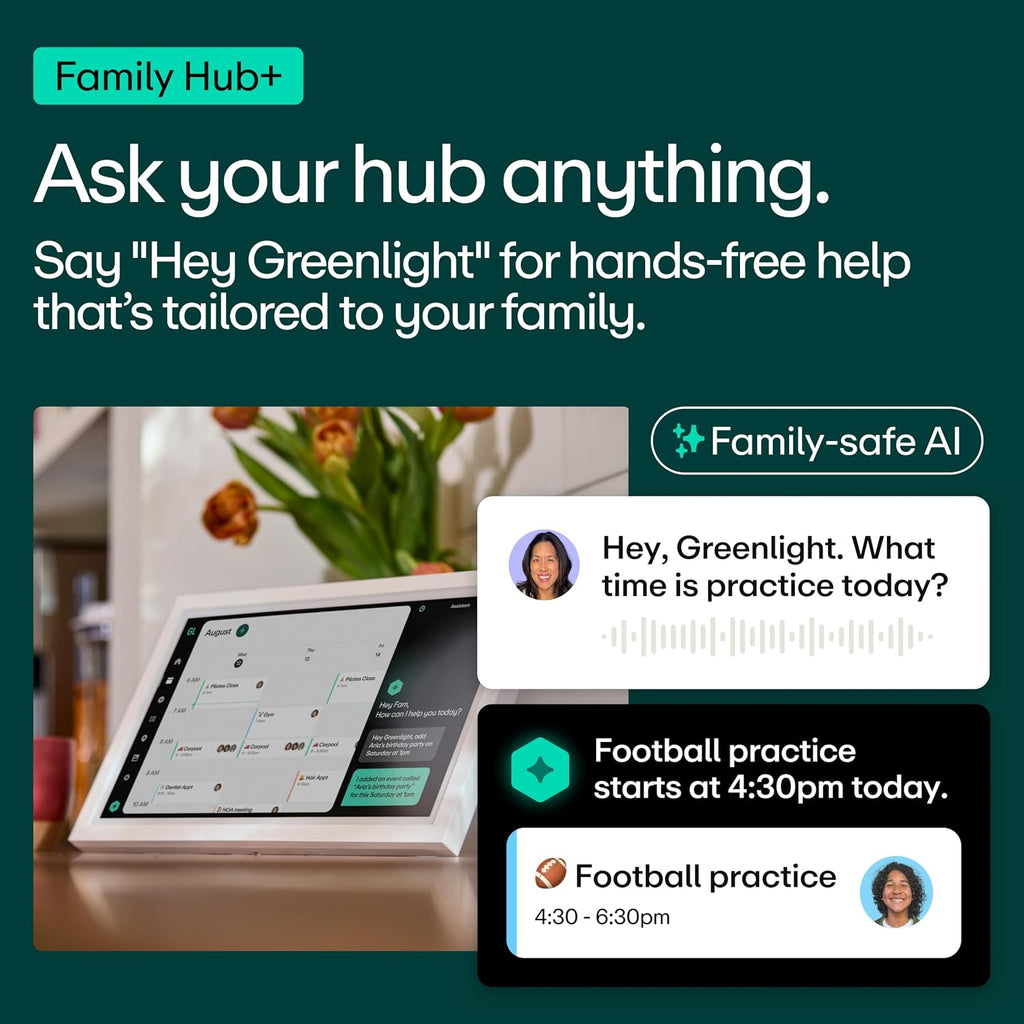 Greenlight Family Hub - Calendario digital de 15.6" con suscripción de 12M