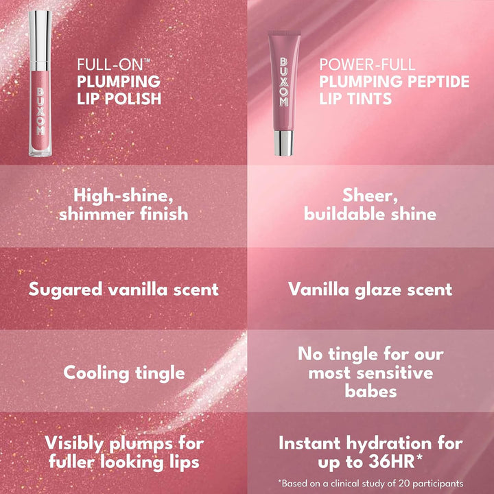 Buxom Power-Full Plumping Peptide Lip Tint, bálsamo de tratamiento...