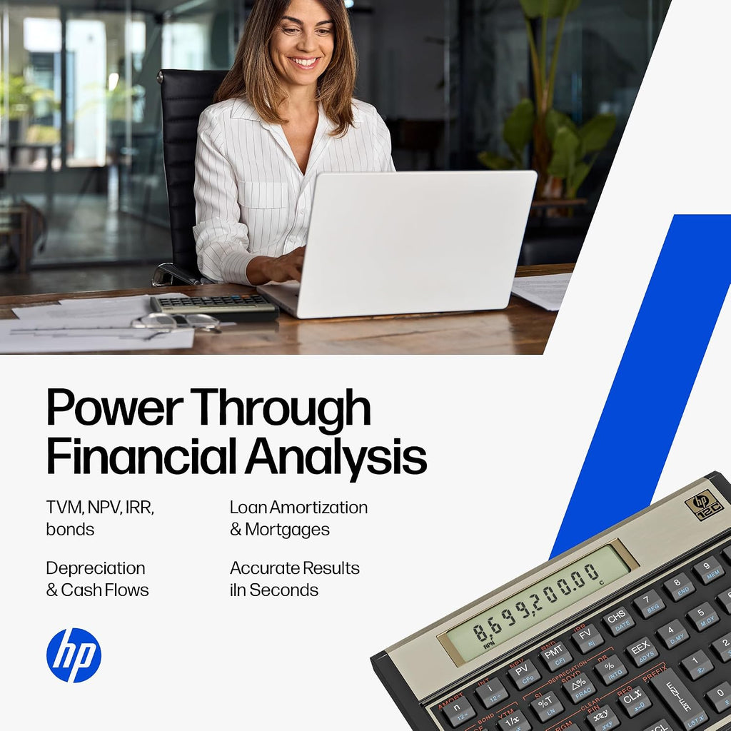 HP Calculadora financiera 12C - Más de 120 funciones: TVM, NPV, IRR