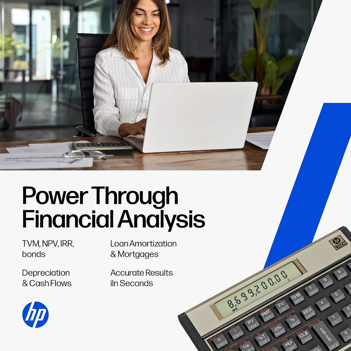 HP Calculadora financiera 12C - Más de 120 funciones: TVM, NPV, IRR