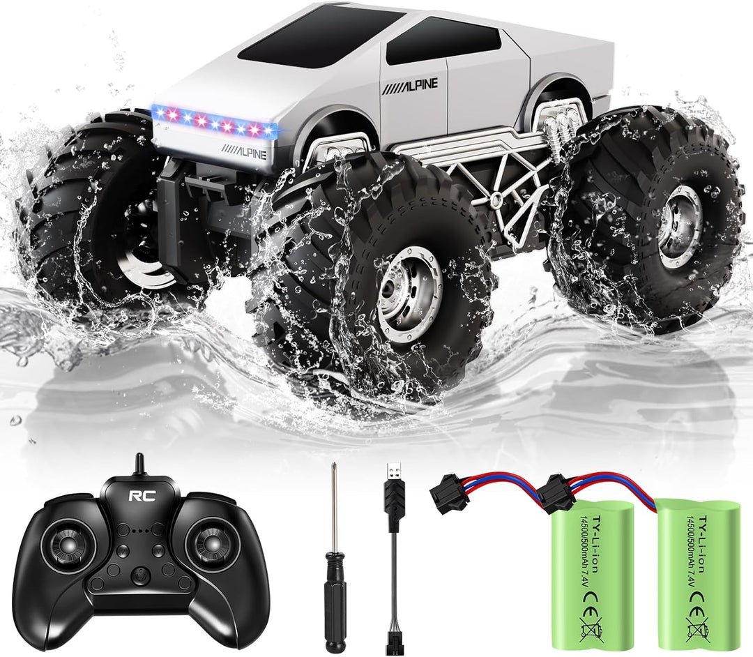 Cheffun Monster Truck Toys, auto de control remoto anfibio 1:16 par...