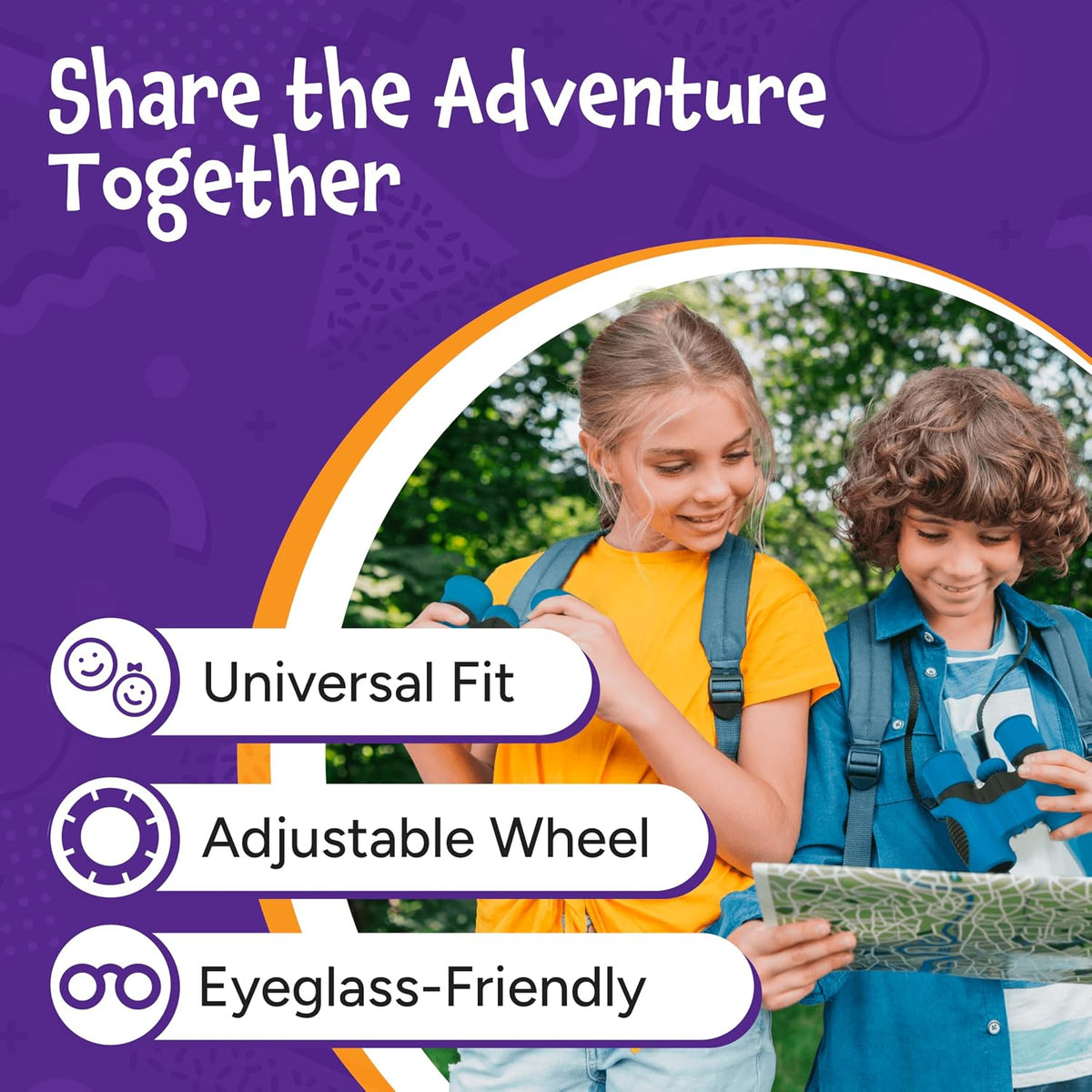 Think Peak - Binoculares morados, juguete científico para niños de 3 a 12 años, aventura real y compacta al aire libre y educativa STEM explorador de senderismo para observación de aves, camping, regalo de cumpleaños para niños
