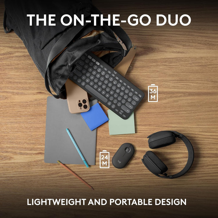 Logitech Pebble 2 Combo para Mac, Teclado y Mouse Inalámbricos, Del...
